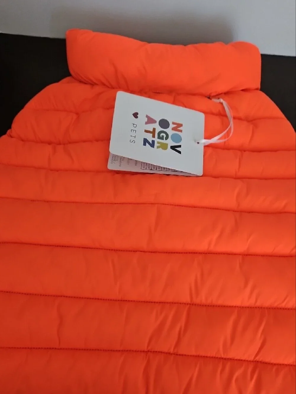 NWT Orange Quilted Dog Reversible Vest Size XL